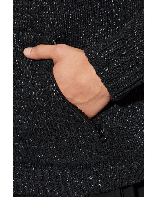 Stone Island Black Jacket With Logo Patch for men