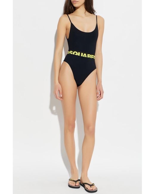 DSquared² Black One-Piece Swimsuit