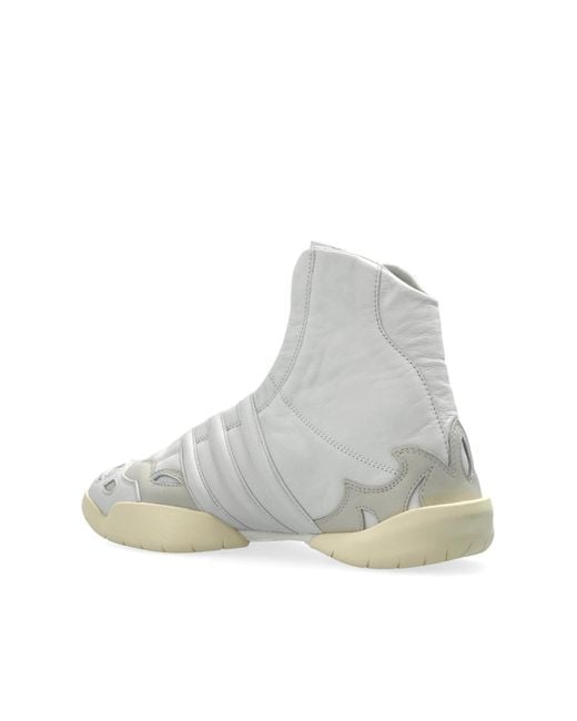 Y-3 White High-Top Sports Shoes 'Regu 2002 Hi'