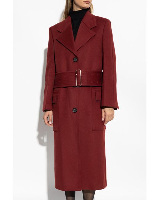 Ferragamo Red Wool Coat