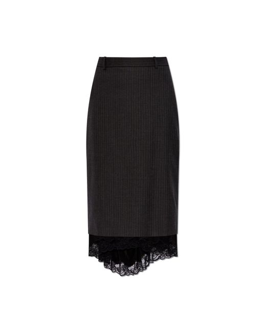 Balenciaga Black Woolen Skirt