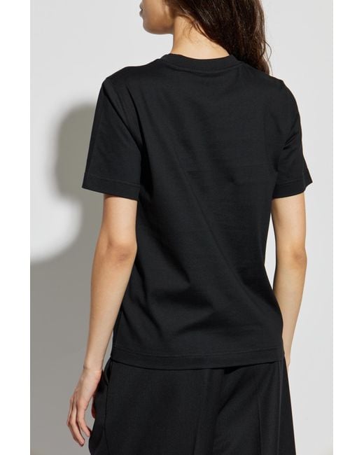 Burberry Black T-Shirt With Logo