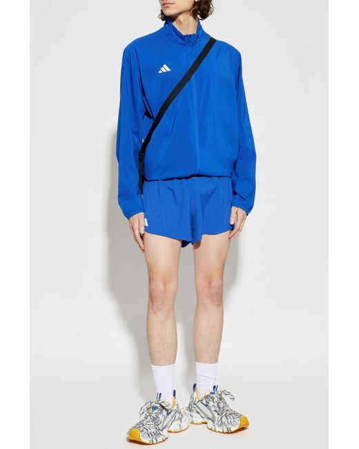 Adidas Originals Blue Sweatshirt With Stand-Up Collar for men