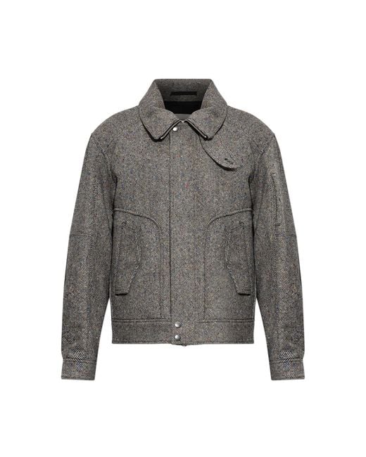 Dries Van Noten Gray Wool Jacket "Vince" for men