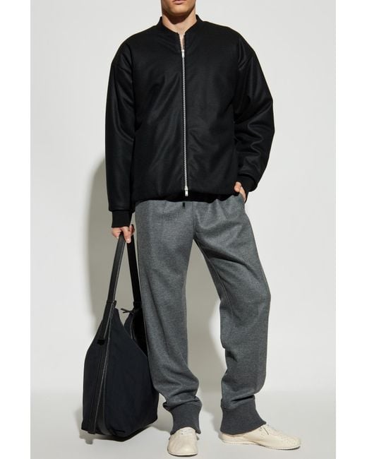 Jil Sander Black Wool "Bomber" Jacket for men