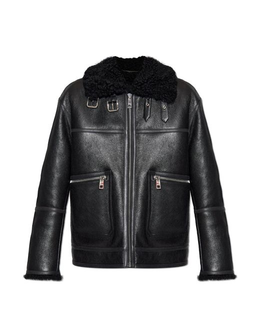 Dolce & Gabbana Black Leather Jacket