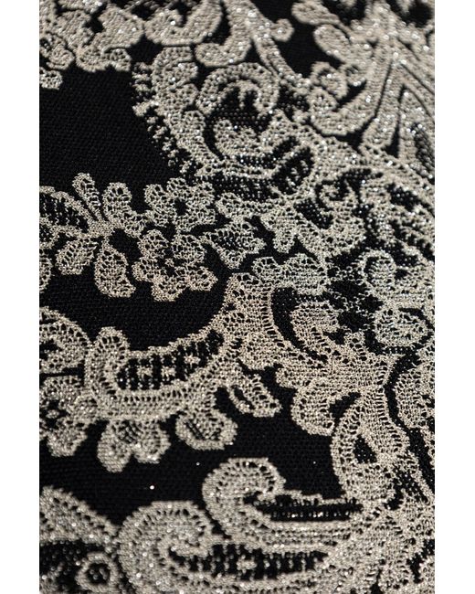 McQueen Black Top With Lurex Thread
