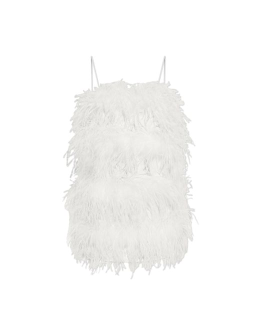 Oseree White Feather Dress