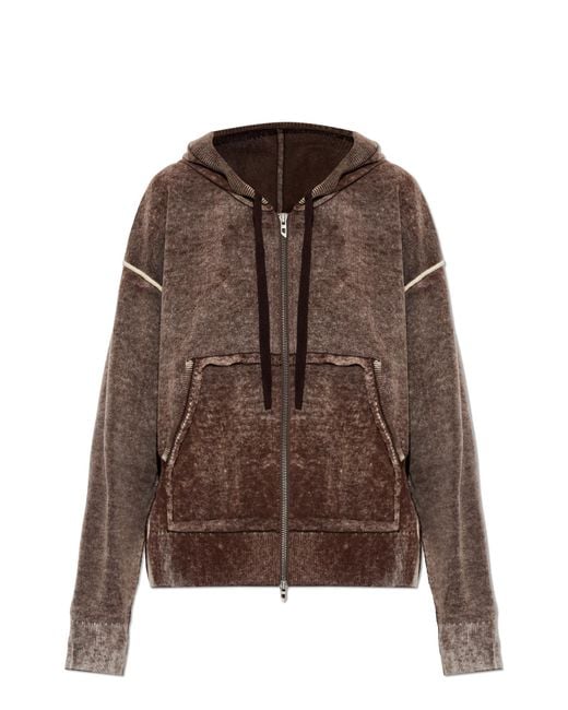 DIESEL Brown Wool Cardigan 'M-Hermine'