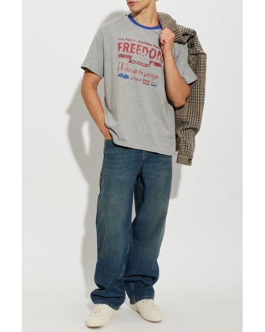 Isabel Marant Gray T-Shirt "Hiroe" for men
