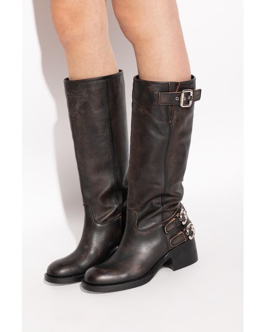 Chloé Black 'Dakota' Leather Boots