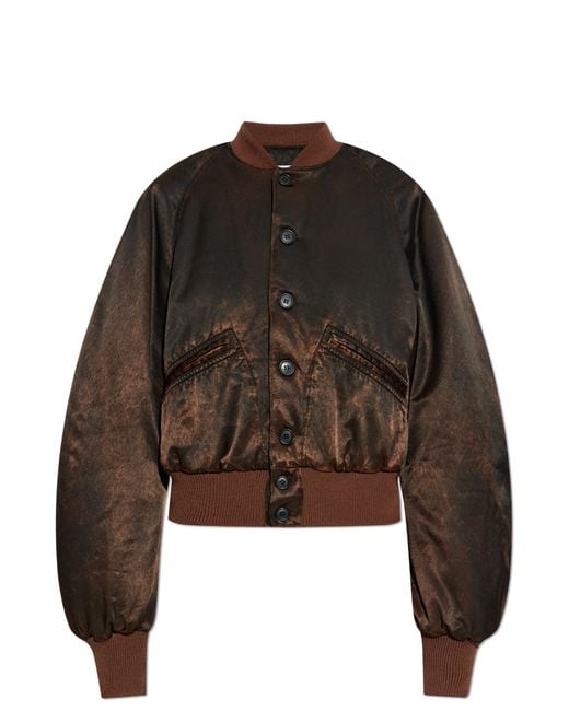 MM6 by Maison Martin Margiela Brown Bomber Jacket