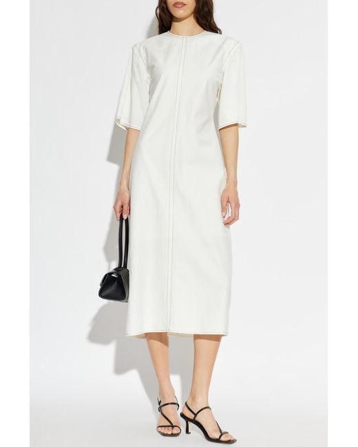 AMI White Dress With A Slit