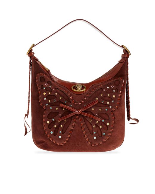 Kurt Geiger Red Shoulder Bag 'Chelsea Hobo Butterfly'