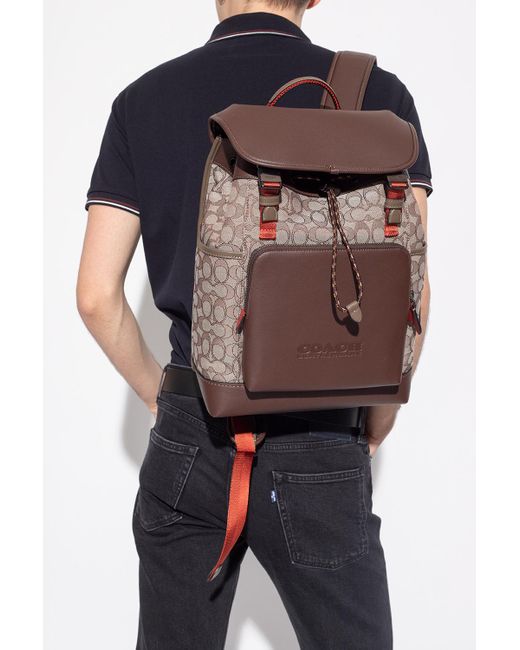 coach logo backpack