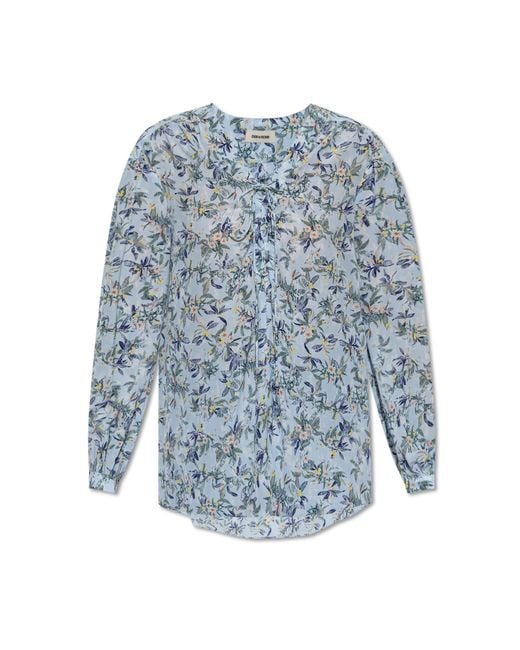 Zadig & Voltaire Blue Top 'Tamela'