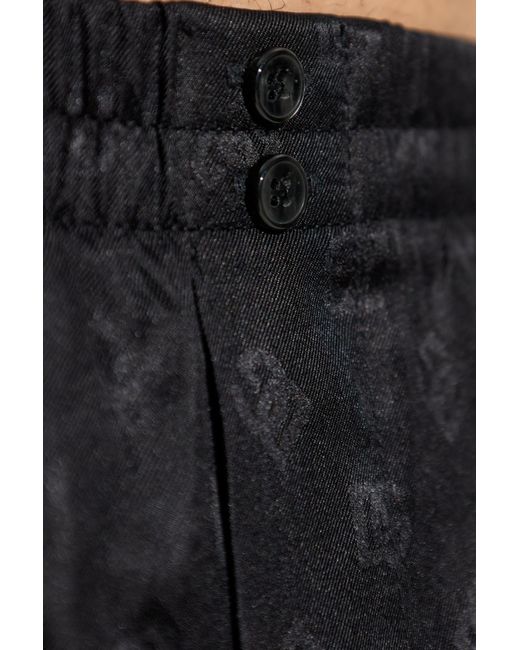 Dolce & Gabbana Black Silk Shorts for men