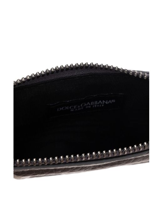 Dolce & Gabbana Gray Card Case With Logo