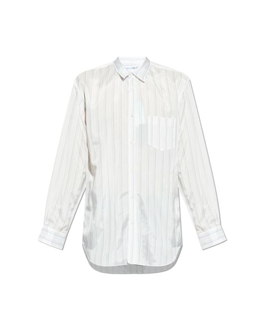Comme des Garçons White Striped Shirt for men