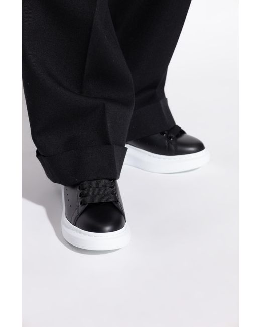 McQueen Black Sports Shoes With Logo