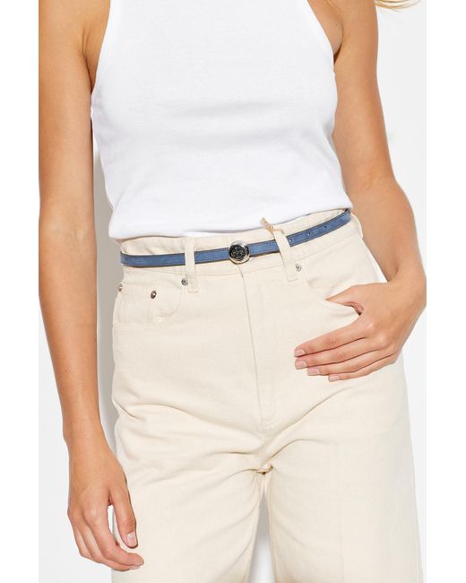Tory Burch Blue Double-Sided Belt