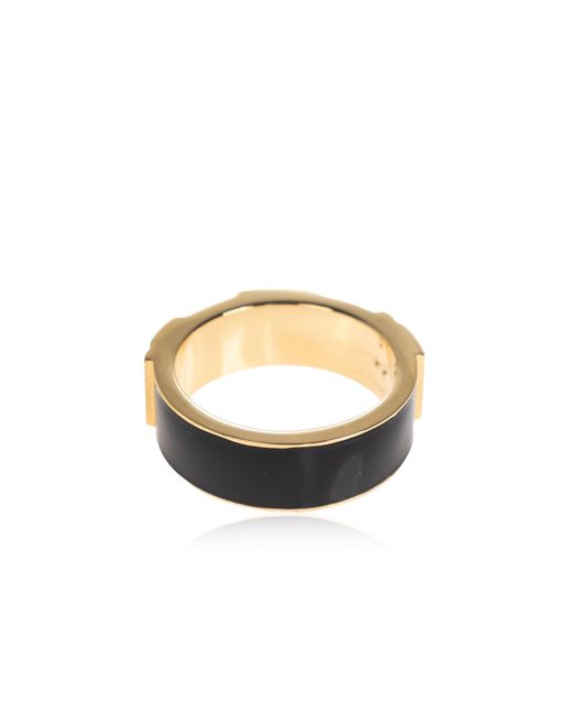 Fendi Black Brass Ring