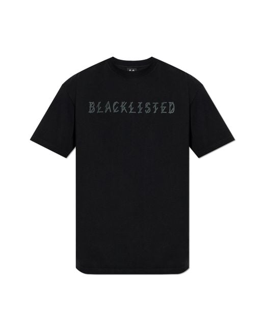 44 Label Group Black T-Shirt With Logo for men