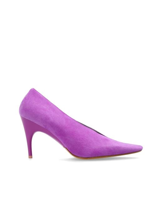 Balenciaga Purple 'Duchesse Pump' High-Heeled Shoes