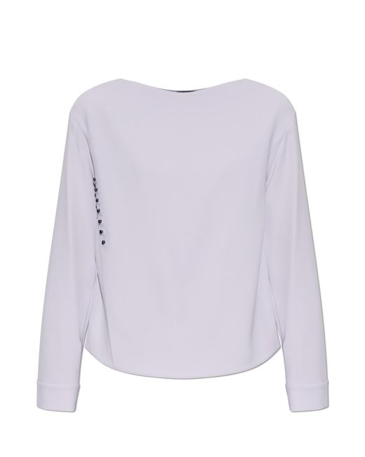 Emporio Armani Purple Top With Tab