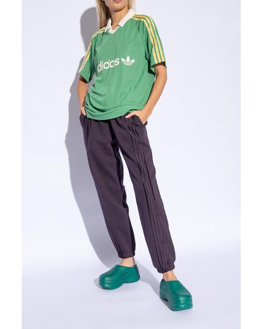 Adidas Originals Green 'adifom Stan Smith' Platform Slides,