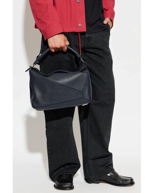 Loewe Blue "Puzzle Large" Bag for men