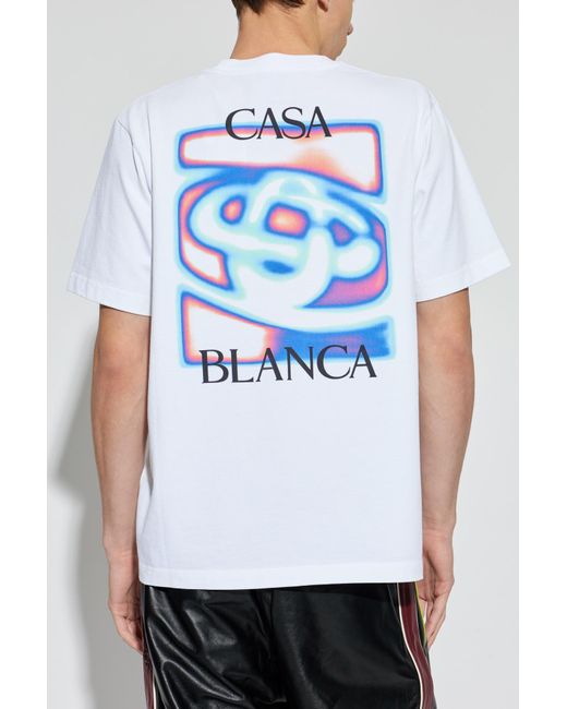Casablanca Black T-Shirt With Logo for men