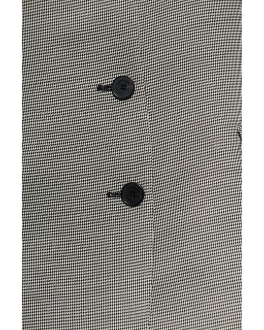 Anine Bing Gray Houndstooth Patterned Blazer