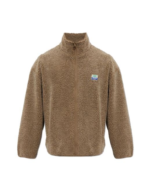 American Vintage Natural Fleece Sweatshirt With A Stand-Up Collar for men