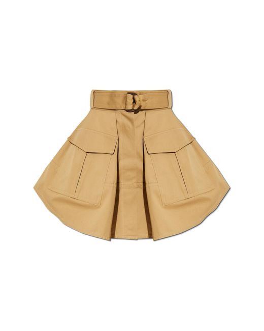 Zimmermann Natural Cotton Skirt With Belt