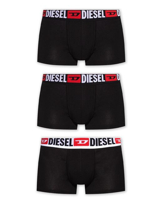 DIESEL Black 'Umbx-Damienthreepack' Boxers 3-Pack for men