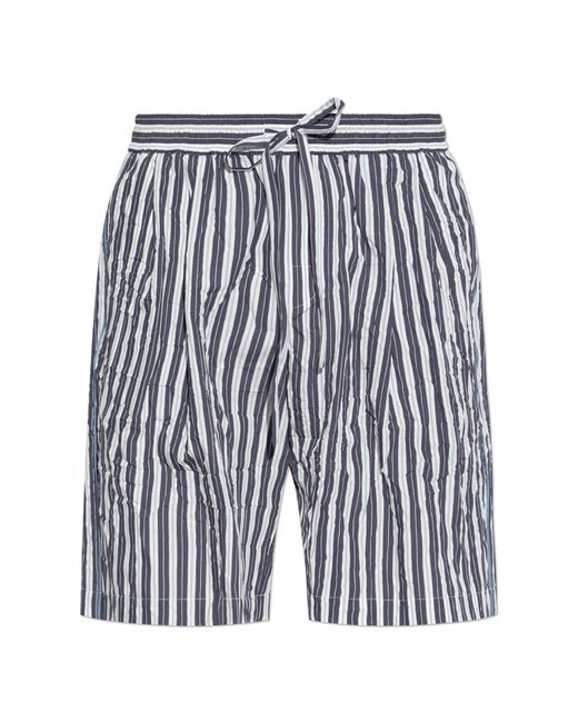 Dolce & Gabbana Blue Shorts With A Crinkle Effect for men