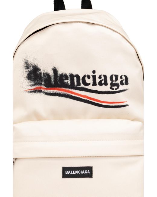 Balenciaga Natural Backpack With Logo, for men