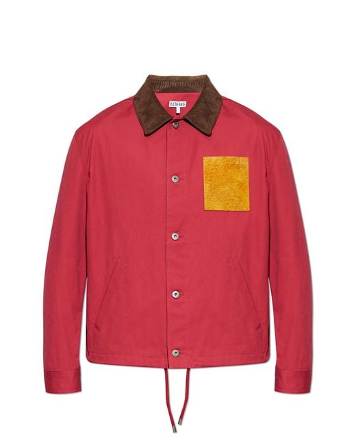 Loewe Red Jacket With Pockets for men