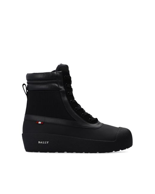 Bally Black Boots With Logo for men