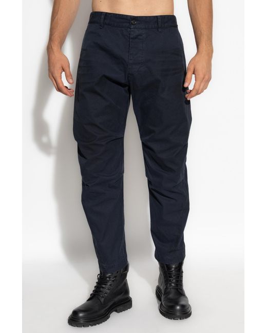 DSquared² Blue Trousers With Logo for men