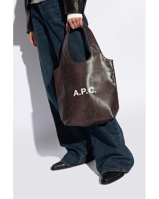 A.P.C. 'Ninon Small' Shopper Bag in Black | Lyst UK