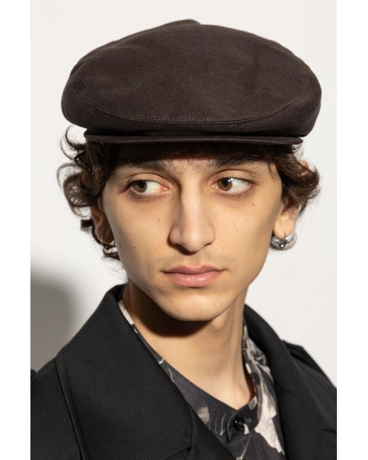 Dolce & Gabbana Black Flat Cap With Logo Patch for men