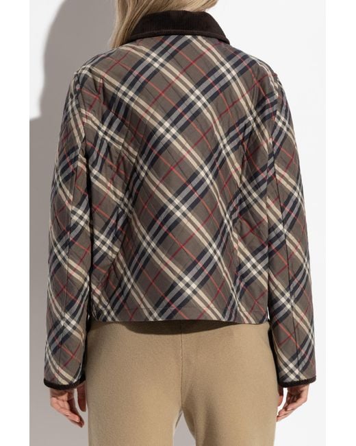 Burberry Natural Plaid Pattern Jacket