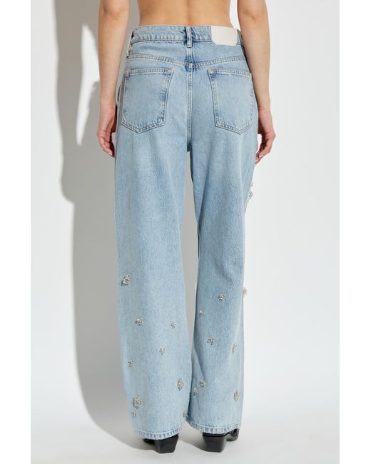 AllSaints Blue Jeans With Appliqués