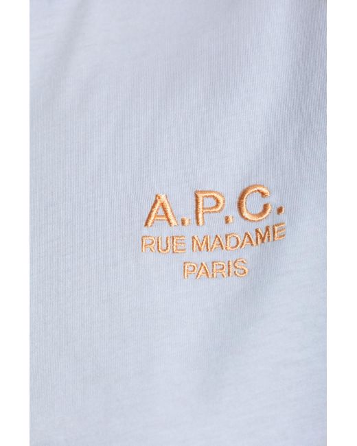 A.P.C. White T-Shirt With Embroidered Logo