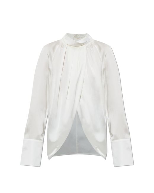 Balmain White Silk Shirt