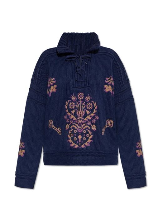 Etro Blue Wool Sweater