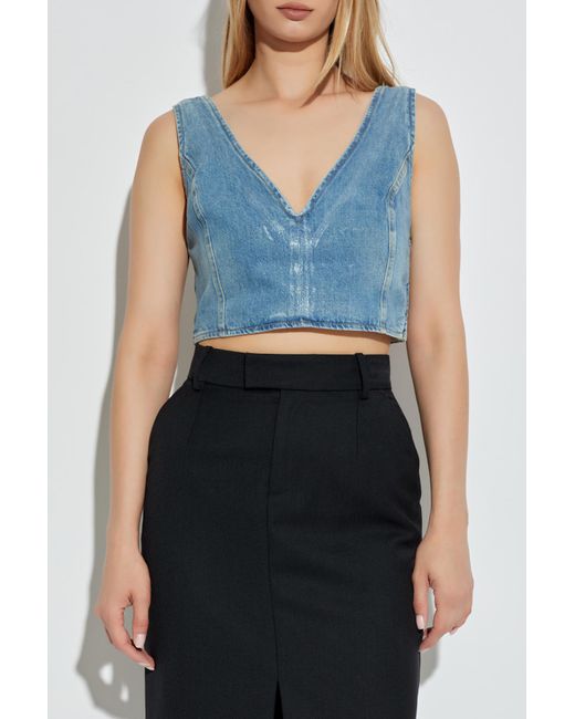 IRO Blue Denim Top 'Illian'