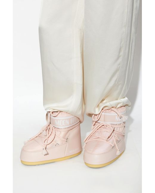 Moon Boot Pink Snow Boots 'Mb Icon Low Nylon'